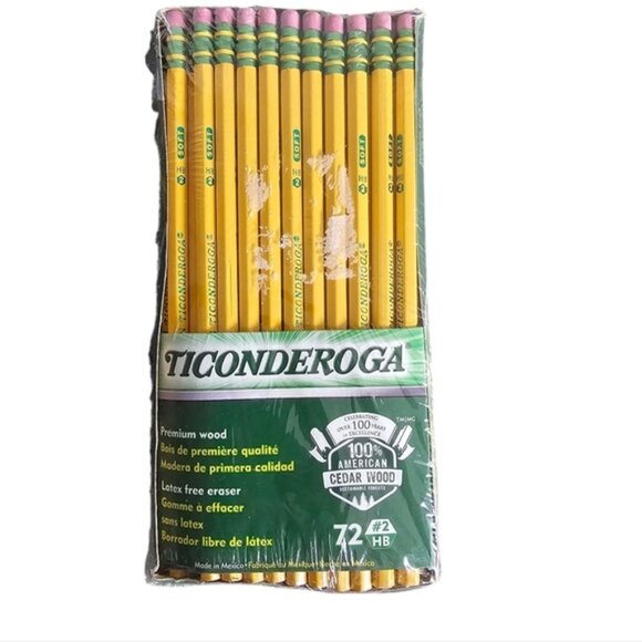 Ticonderoga Yellow Wood Pencils - 72 Pack NEW - Picture 6 of 7